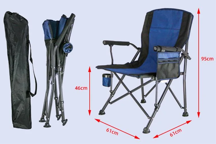 Het zitten en het Liggen Stof van de Staalpijp 600d de Draagbare en Stowable-Metaal Nul Ernst Vouwen die Vouwend Stoelen kamperen