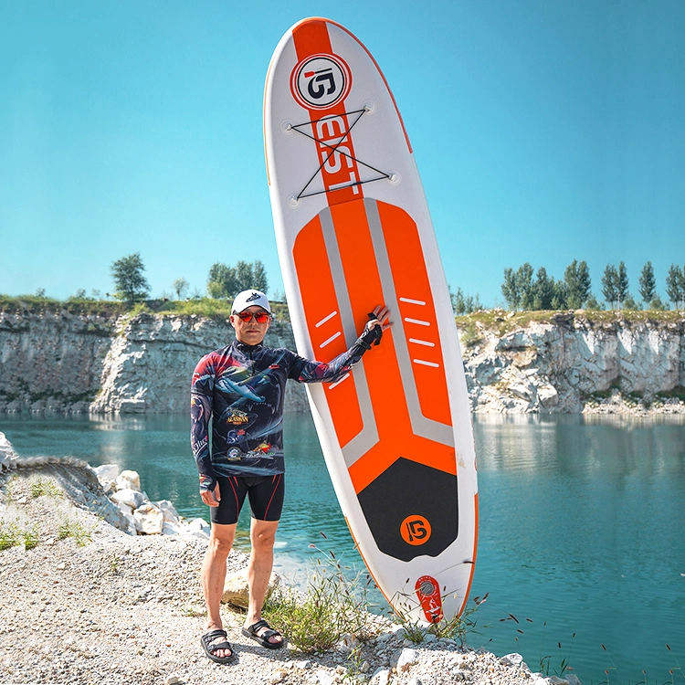 De Tribune van de douanegrootte op Sup Paddle Planche DE Surf Inflatable 9FT Surfplank Zachte Longboard van Raadswatersport