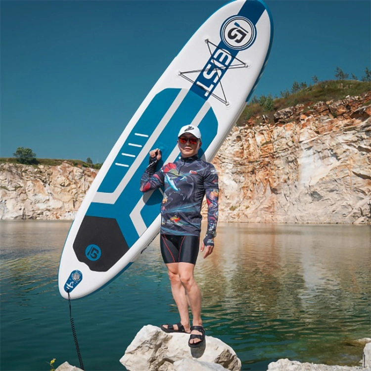De Tribune van de douanegrootte op Sup Paddle Planche DE Surf Inflatable 9FT Surfplank Zachte Longboard van Raadswatersport