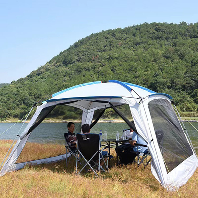 Zilveren Deklaag210d Veelvoudige Zaal het Kamperen Tenten W/P 2000mm 6 Mensen Waterdichte Tent