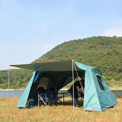 Zilveren Deklaag210d Veelvoudige Zaal het Kamperen Tenten W/P 2000mm 6 Mensen Waterdichte Tent