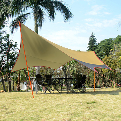 Van de Stoffencrane pop up beach cabana van de ijzerpijp Zilver Met een laag bedekte de Zonschuilplaats met Windkabel