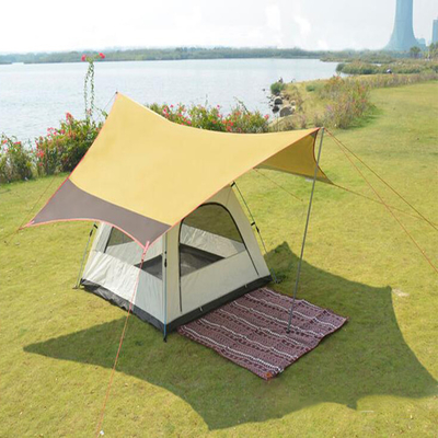 Van de het Strand Openluchtsport van de ijzerpijp Auto de Tentzon die Pu Met een laag bedekte Anti Uv afbaarden